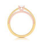 14k Two Tone Gold 0.10 ct Natural Diamond Engagement Wedding Bands - Image 11