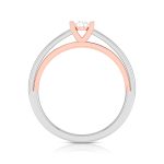 14k Two Tone Gold 0.10 ct Natural Diamond Engagement Wedding Bands - Image 7