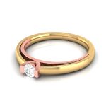 14k Two Tone Gold 0.10 ct Natural Diamond Engagement Wedding Bands - Image 9