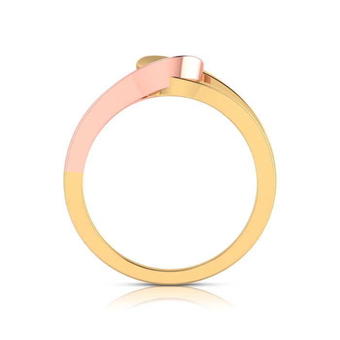14k Two Tone Gold 0.25 ct Natural Diamond Solitaire Engagement Wedding Rings - Image 11