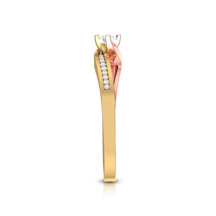 14k Two Tone Gold 0.15 ct Natural Diamond Engagement Wedding Rings - Image 10