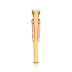 14k Two Tone Gold 0.19 ct Natural Diamond Solitaire Engagement Wedding Rings - Image 10