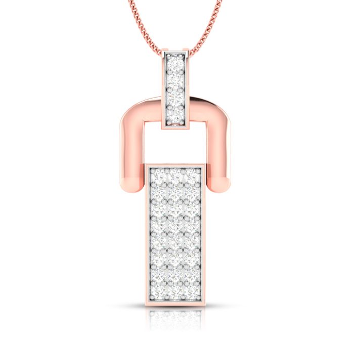 0.20 Ct Natural Diamond Pendants 14k Yellow Rose White Gold - Image 3