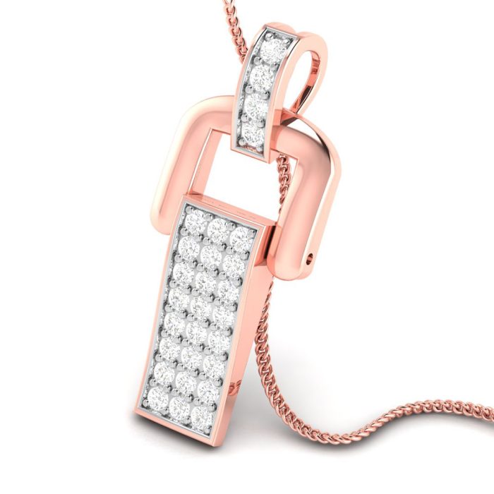 0.20 Ct Natural Diamond Pendants 14k Yellow Rose White Gold - Image 5
