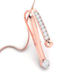 0.16 Ct Natural Diamond Pendants 14k Yellow Rose White Gold - Image 4
