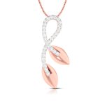 0.16 Ct Natural Diamond Pendants 14k Yellow Rose White Gold - Image 3