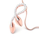 0.16 Ct Natural Diamond Pendants 14k Yellow Rose White Gold - Image 5