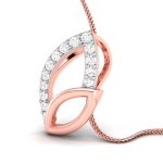 0.09 Ct Natural Diamond Pendants 14k Yellow Rose White Gold - Image 4