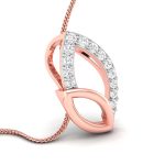 0.09 Ct Natural Diamond Pendants 14k Yellow Rose White Gold - Image 5