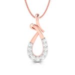 0.09 Ct Natural Diamond Pendants 14k Yellow Rose White Gold - Image 3