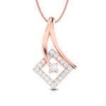 0.10 Ct Natural Diamond Pendants 14k Yellow Rose White Gold - Image 2