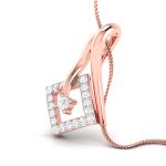 0.10 Ct Natural Diamond Pendants 14k Yellow Rose White Gold - Image 3