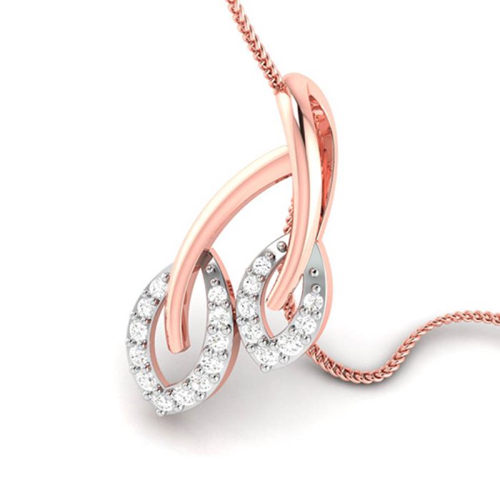 0.10 Ct Natural Diamond Pendants 14k Yellow Rose White Gold - Image 4