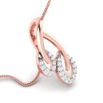 0.10 Ct Natural Diamond Pendants 14k Yellow Rose White Gold - Image 5