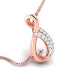 0.10 Ct Natural Diamond Pendants 14k Yellow Rose White Gold - Image 5