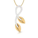 0.16 Ct Natural Diamond Pendants 14k Yellow Rose White Gold