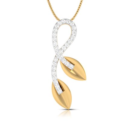 0.16 Ct Natural Diamond Pendants 14k Yellow Rose White Gold