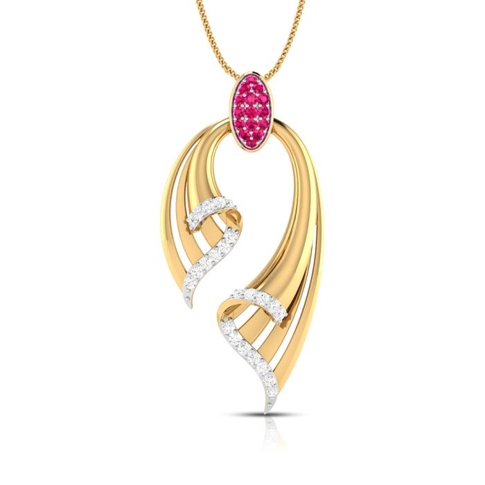 0.25 Ct Natural Diamond Pendants 14k Yellow Rose White Gold - Image 1
