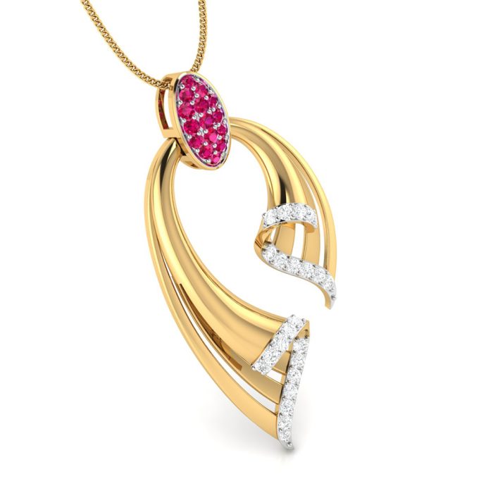 0.25 Ct Natural Diamond Pendants 14k Yellow Rose White Gold - Image 8