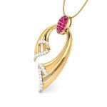 0.25 Ct Natural Diamond Pendants 14k Yellow Rose White Gold - Image 9