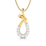 0.09 Ct Natural Diamond Pendants 14k Yellow Rose White Gold