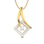 0.10 Ct Natural Diamond Pendants 14k Yellow Rose White Gold
