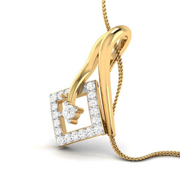 0.10 Ct Natural Diamond Pendants 14k Yellow Rose White Gold - Image 7