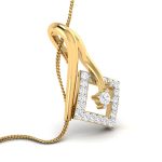 0.10 Ct Natural Diamond Pendants 14k Yellow Rose White Gold - Image 8