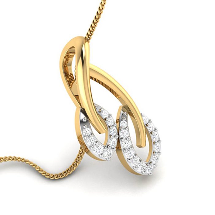 0.10 Ct Natural Diamond Pendants 14k Yellow Rose White Gold - Image 9