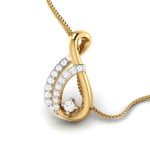 0.10 Ct Natural Diamond Pendants 14k Yellow Rose White Gold - Image 7