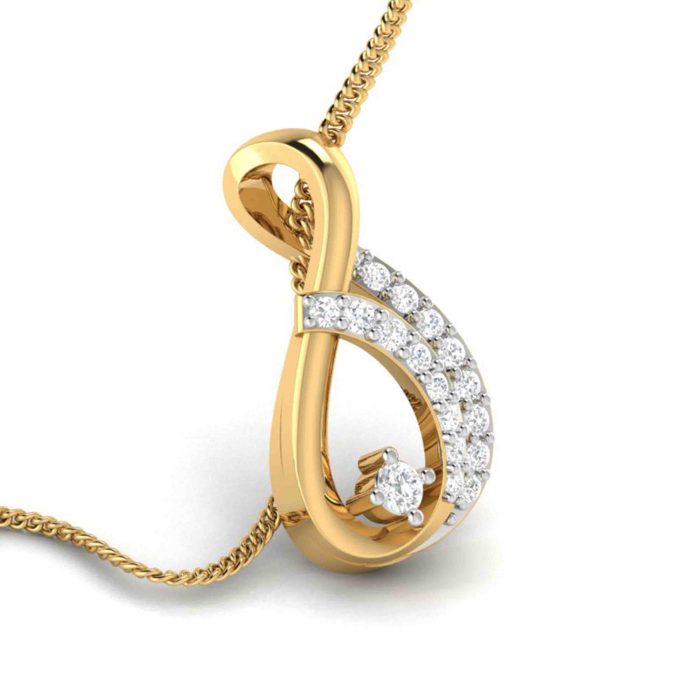 0.10 Ct Natural Diamond Pendants 14k Yellow Rose White Gold - Image 8