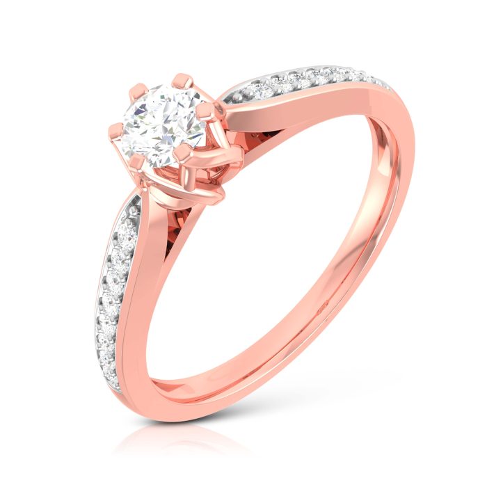 14k Gold 0.16 Ct Natural Diamond Rings Engagement Wedding Anniversary Rings - Image 2