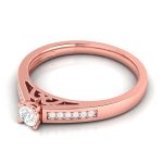 14k Gold 0.18 ct Natural Diamond Rings Engagement Wedding Anniversary Rings - Image 4