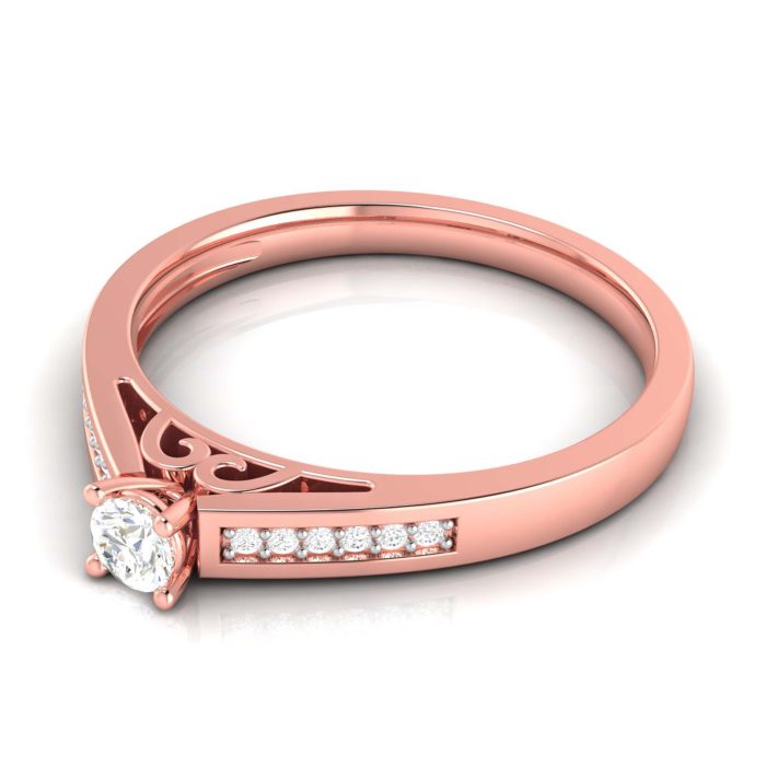 14k Gold 0.18 ct Natural Diamond Rings Engagement Wedding Anniversary Rings - Image 4