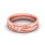 14k Gold 0.03 ct Natural Diamond Engagement Wedding Bands - Image 5