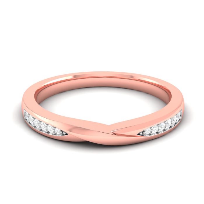 14k Gold 0.07 ct Natural Diamond Engagement Wedding Anniversary Bands - Image 1