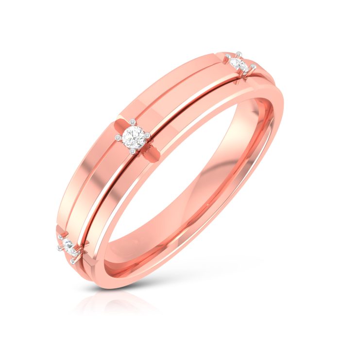 14k Gold 0.05 ct Natural Diamond Engagement Wedding Anniversary Bands - Image 2