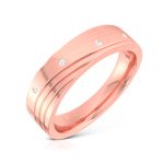 14k Gold 0.03 ct Natural Diamond Engagement Wedding Bands - Image 2