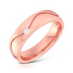 14k Gold 0.03 ct Natural Diamond Engagement Wedding Bands - Image 2