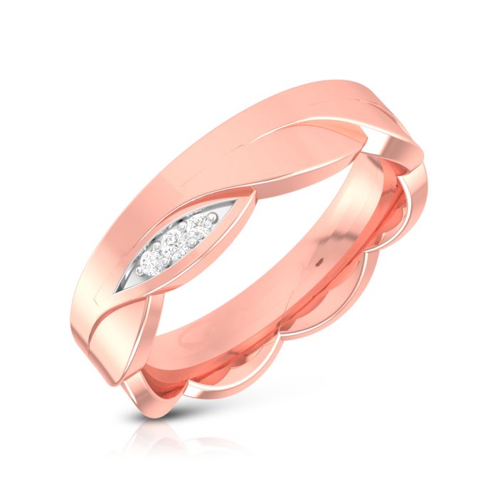 14k Gold 0.18 ct Natural Diamond Engagement Wedding Bands - Image 2