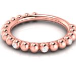 14k Gold 0.09 ct Natural Diamond Engagement Wedding Bands For Daily Wear