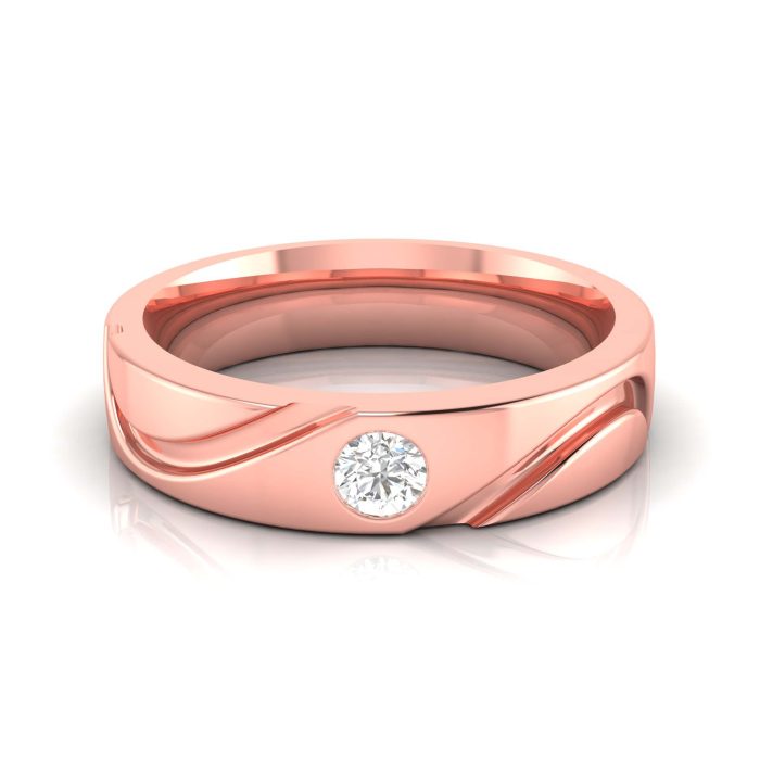 14k Gold 0.15 ct Natural Diamond Engagement Wedding Bands - Image 1