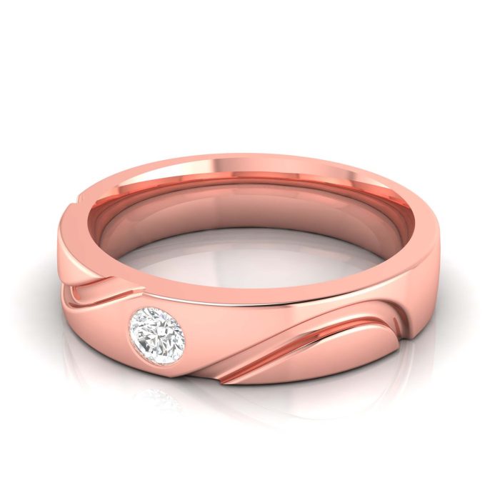 14k Gold 0.15 ct Natural Diamond Engagement Wedding Bands - Image 4