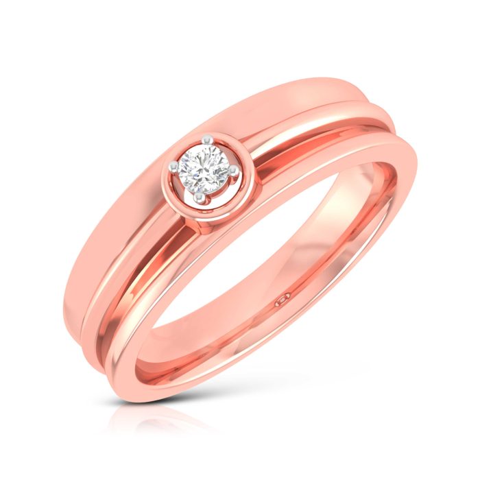14k Gold 0.07 Ct Natural Diamond Engagement Wedding Bands - Image 2
