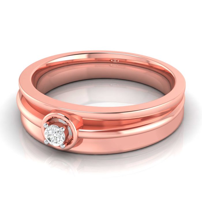 14k Gold 0.07 Ct Natural Diamond Engagement Wedding Bands - Image 4