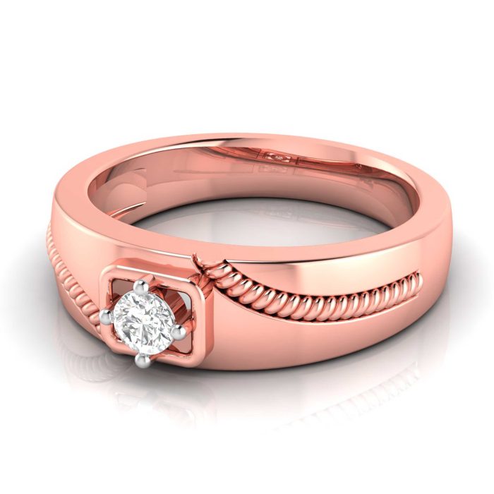 14k Gold 0.15 Ct Natural Diamond Engagement Wedding Bands - Image 4