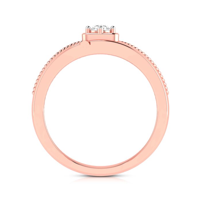 14k Gold 0.15 Ct Natural Diamond Engagement Wedding Bands - Image 6
