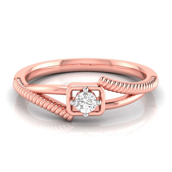 14k Gold 0.07 ct Natural Diamond Engagement Wedding Anniversary Rings - Image 1