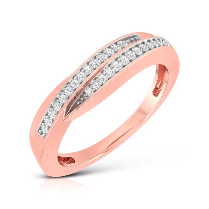 14k Gold 0.07 ct Natural Diamond Engagement Wedding Anniversary Bands - Image 2