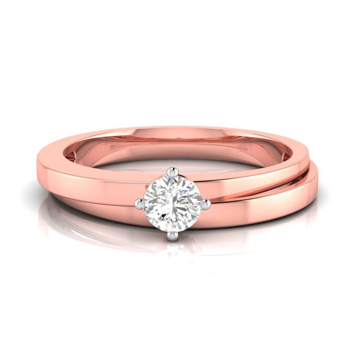 14k Gold 0.19 ct Natural Diamond Engagement Wedding Anniversary Rings - Image 1